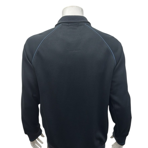 Marc Ecko Cut & Sew Blue Gray Plaid Full Zip Track Jacket with Pockets Large LG - Picture 10 of 13